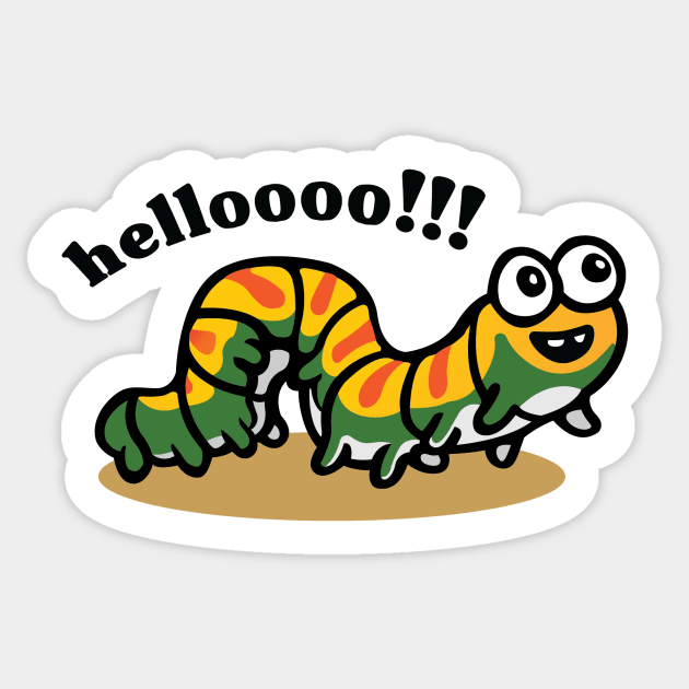 Cute Caterpillar Sticker by samuel sisco